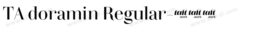 TA doramin Regular字体转换
